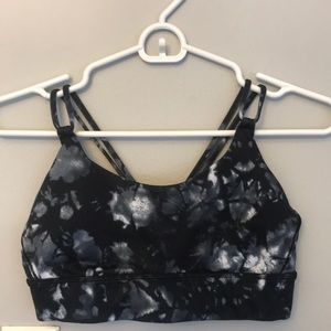 Lululemon black tie dye strapped bra